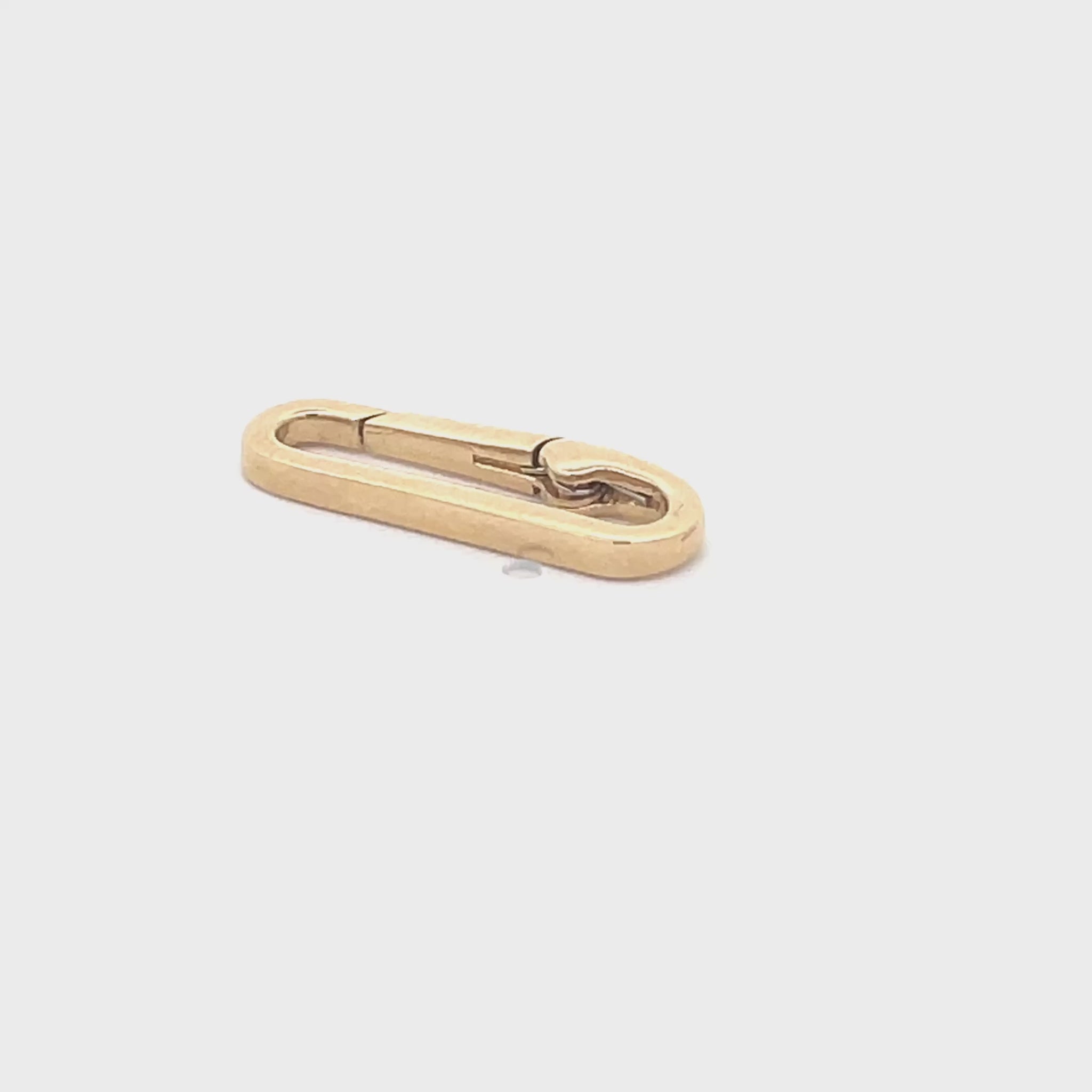 14K Solid Yellow Gold Oval Clasp