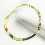 Load image into Gallery viewer, 14K Solid Gold Dainty Herringbone Bracelet. 040G2CPY42001_BRACELET
