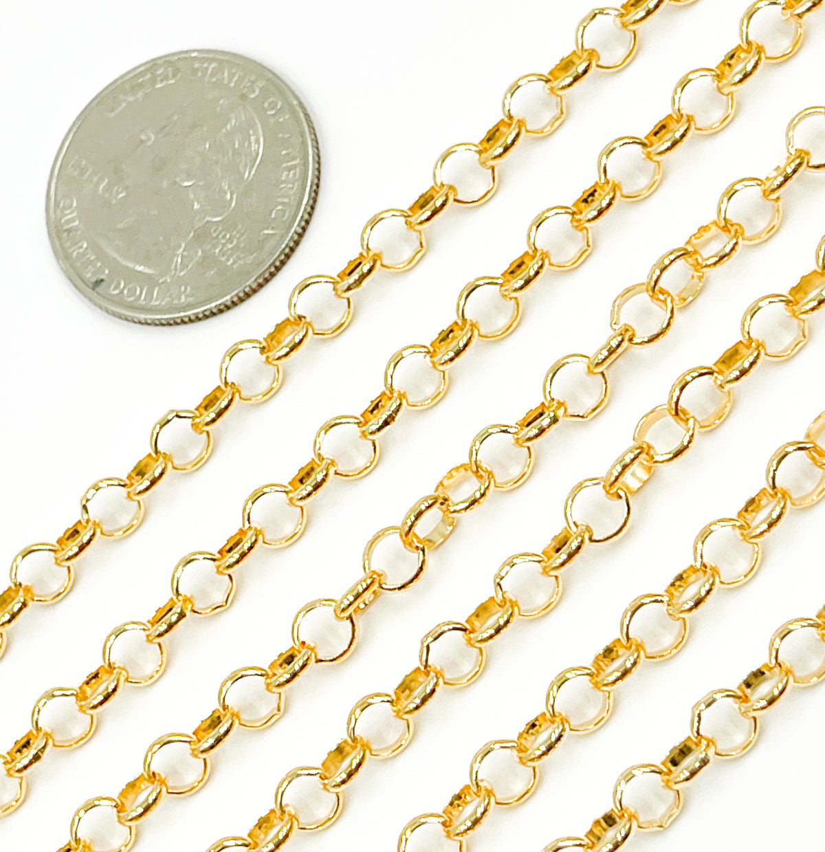 564GF. 14K Gold Filled Rolo Link Chain
