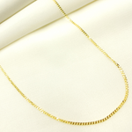 Load image into Gallery viewer, 040GMBG2T2A8L001. 14K Solid Yellow Gold Flat Curb Chain
