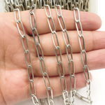 Load image into Gallery viewer, Oxidized 925 Sterling Silver Curb Paper Clip Chain. 299OX
