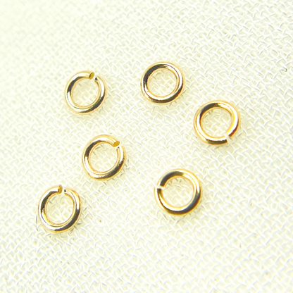 14K Solid Yellow Gold Open Jump Ring 26ga - 3mm