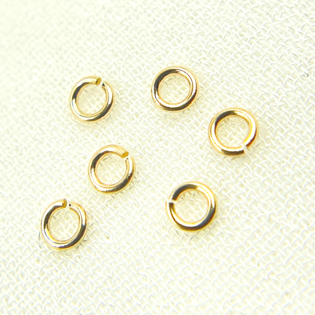 14K Solid Yellow Gold Open Jump Ring 26ga - 3mm. MFT040DE3-14K