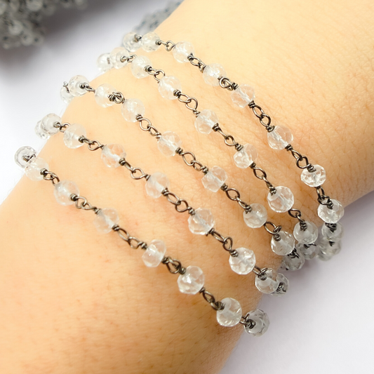 Crystal Black Wire Chain