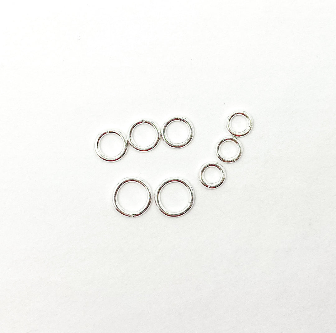 925 Sterling Silver Close Jump Rings 20.5 Gauge 6mm. 5004481C