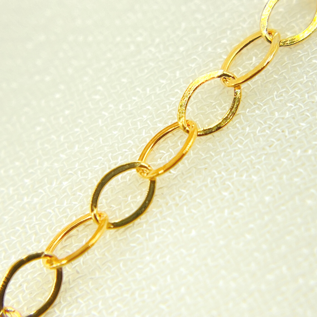 14K Gold Filled Flat Oval Link Chain. 1310FGF