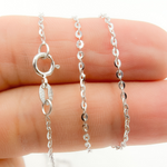 Load image into Gallery viewer, 034R08BFL4L024WG. 14K Solid White Gold Cable Chain
