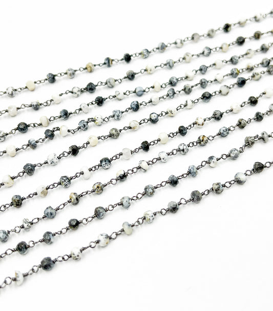 Dendrite Opal Wire Wrap Chain
