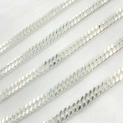 925 Sterling Silver Curb Chain. 