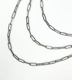 Load image into Gallery viewer, Black Rhodium 925 Sterling Silver Paperclip Link Chain. V11BR
