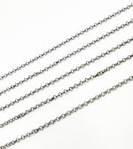 Load image into Gallery viewer, Black Rhodium 925 Sterling Silver Square Cable Link Chain. BR61
