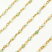 Shaded Amazonite Gold Plated Wire Chain