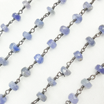 Load image into Gallery viewer, Tanzanite Oxidized Wire Chain. TAN6
