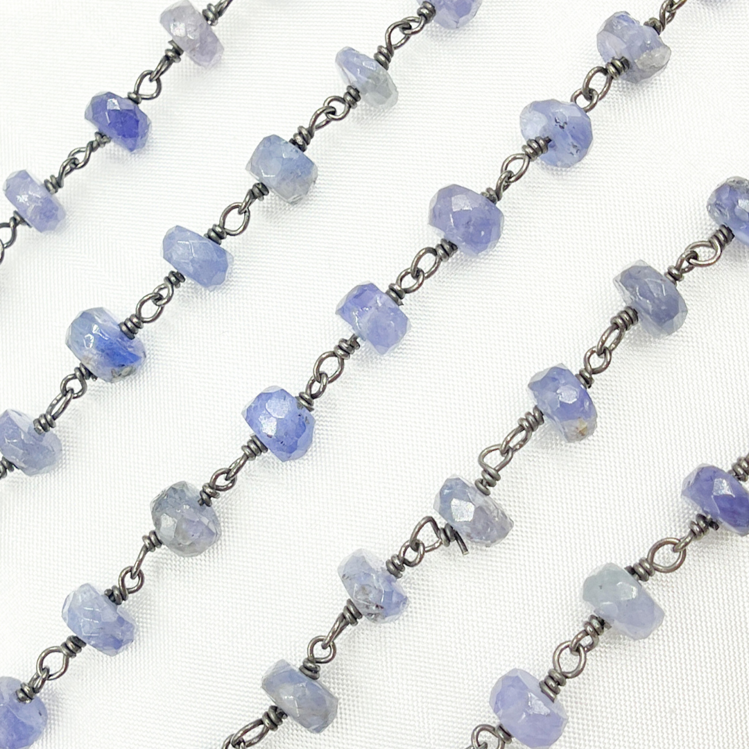 Tanzanite Oxidized Wire Chain