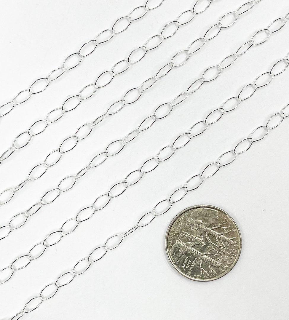 925 Sterling Silver Oval Link Chain. 791SS