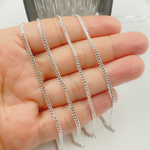 Load image into Gallery viewer, 925 Sterling Silver Flat Curb Chain. X11SS
