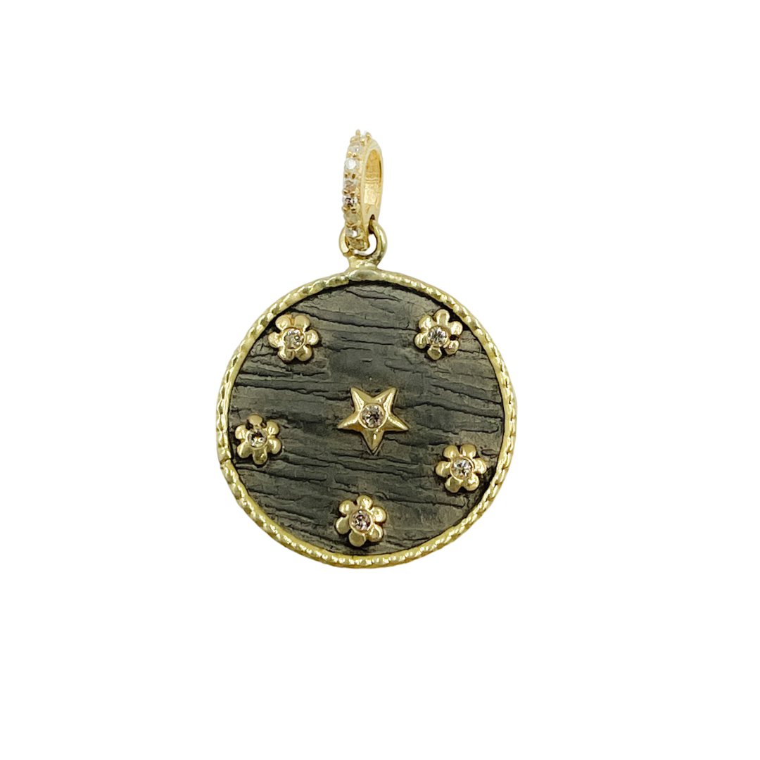 925 Sterling Silver Black Rhodium with Diamonds