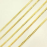 Load image into Gallery viewer, 050GMBG1T2A8L001byFt. 14K Solid Gold Flat Cuban Links Chain.
