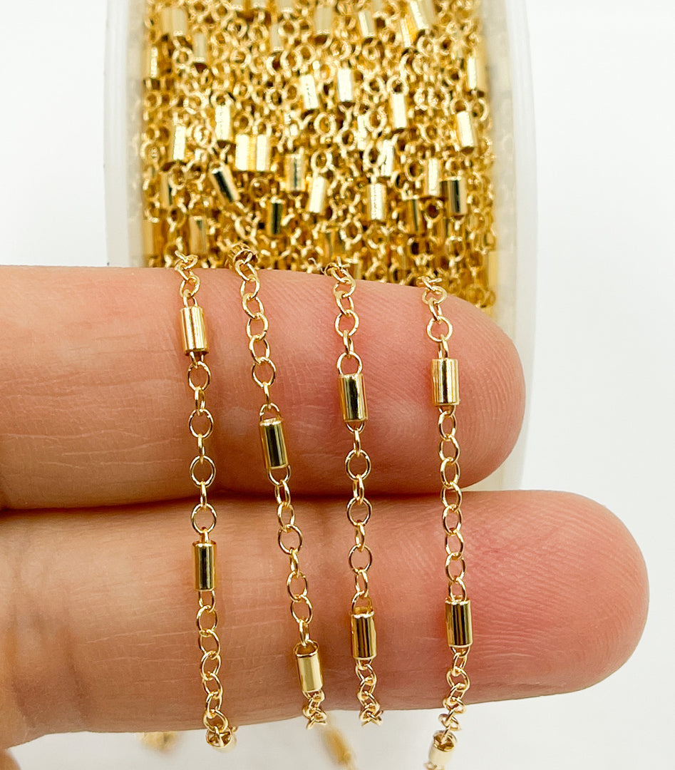 14K Gold Filled Tube Chain. 1203GF