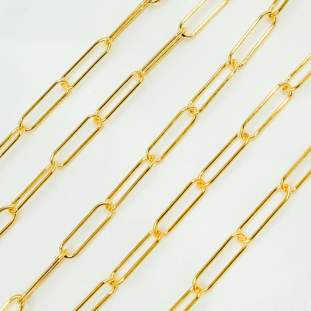 14k Gold Filled Smooth Paperclip Link Chain. 4001GF