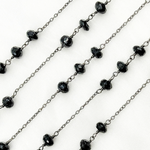 Load image into Gallery viewer, Black Spinel Oxidized Connected Wire Chain. BSP32
