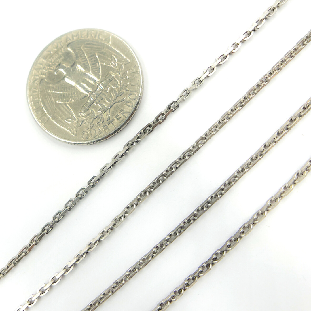 Oxidized Sterling Silver Thick Box Link Chain