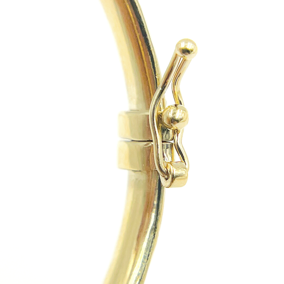14K Solid Gold Matte Textured Bangle