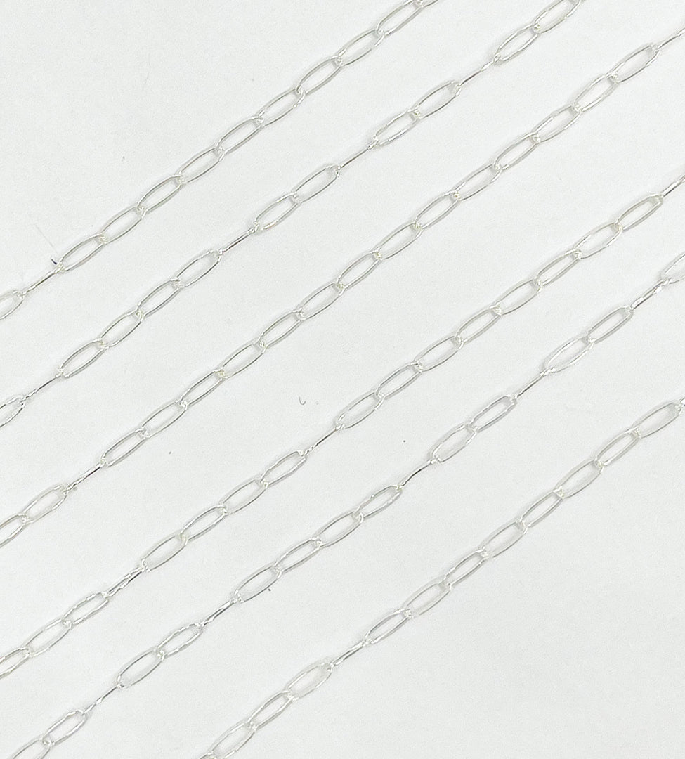 925 Sterling silver Paperclip Chain. 1606FSS