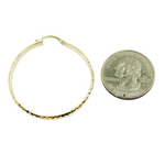 Load image into Gallery viewer, 14K Gold Diamond Cut Hoop Earrings. 