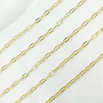Load image into Gallery viewer, Gold Plated 925 Sterling Silver Cable Flat Diamond Cut Link Chain. Z15GP
