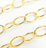 Load image into Gallery viewer, 14K Gold Filled Hammered Oval Link Chain. 720KGF
