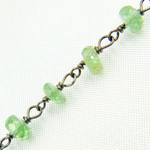 Load image into Gallery viewer, Green Kyanite Oxidized Wire Chain. KYA10
