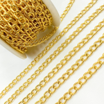 Load image into Gallery viewer, Gold Plated 925 Sterling Silver Textured Cable Chain.  V57GP
