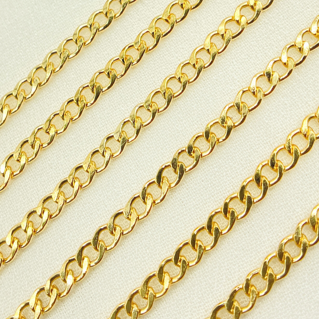 14K Gold Filled Flat Curb Link Chain. 2810CHRGF