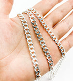 Load image into Gallery viewer, 925 Sterling Silver Flat Curb Chain. Y74SS
