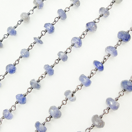 Iolite Oxidized Wire Chain.