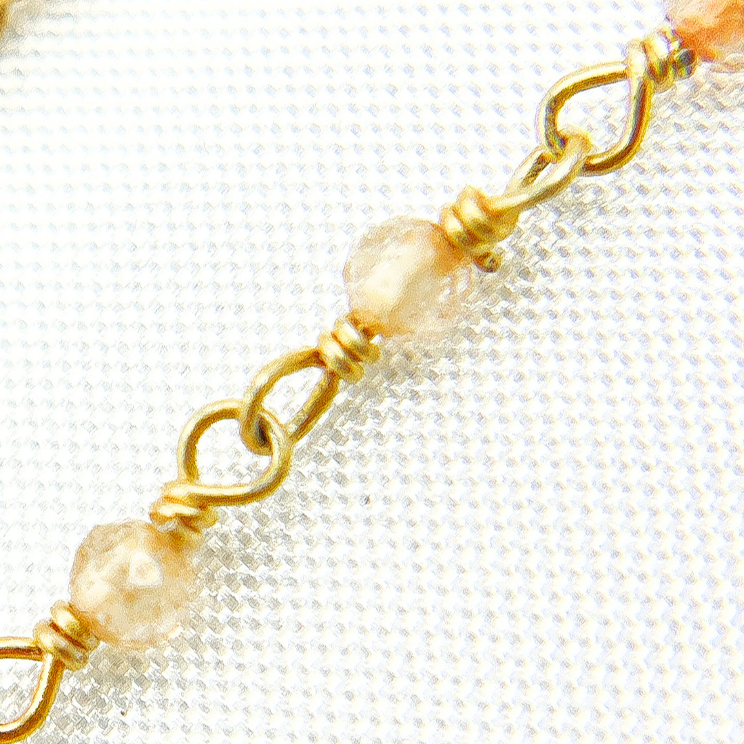 Coated Crystal Gold Plated Wire Chain. CR29