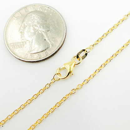 14K Solid Gold Cable Chain
