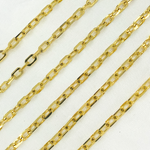 Load image into Gallery viewer, Gold Plated 925 Sterling Silver Square Diamond Cut Chain. V33GP
