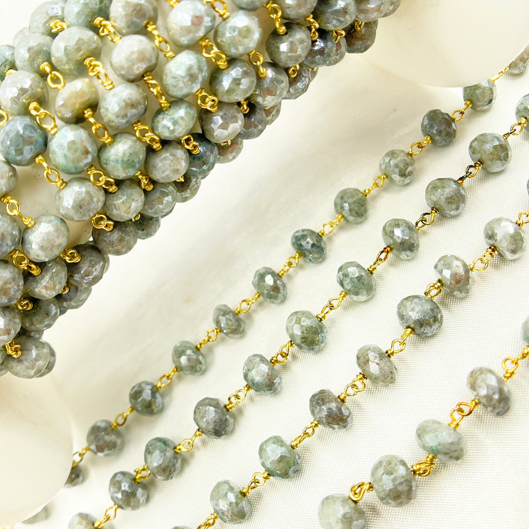 Coated Quartz Gold Plated Wire Chain.