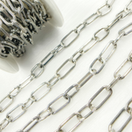 Load image into Gallery viewer, Oxidized 925 Sterling Silver Paperclip Textured Link Chain. V148OX
