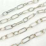 Load image into Gallery viewer, Oxidized 925 Sterling Silver Paperclip Textured Link Chain. V148OX
