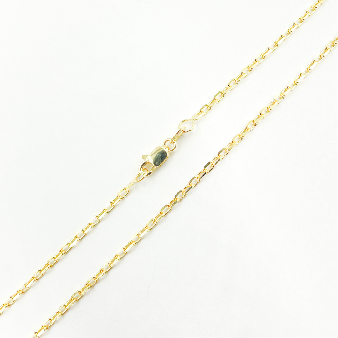 0501768FD. 14K Solid Gold Cable Chain