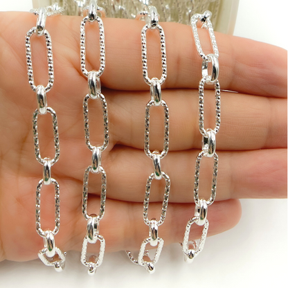 925 Sterling Silver Paperclip Chain