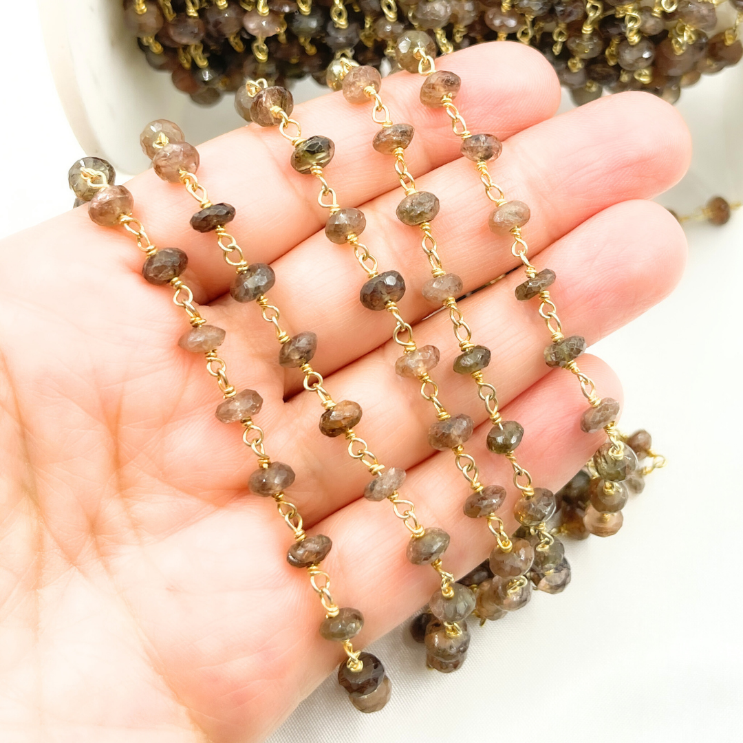 Andalusite Gold Plated Wire Chain