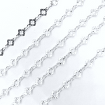 Load image into Gallery viewer, V18DCSS. Sterling Silver Hammered Diamond Shape Link Chain
