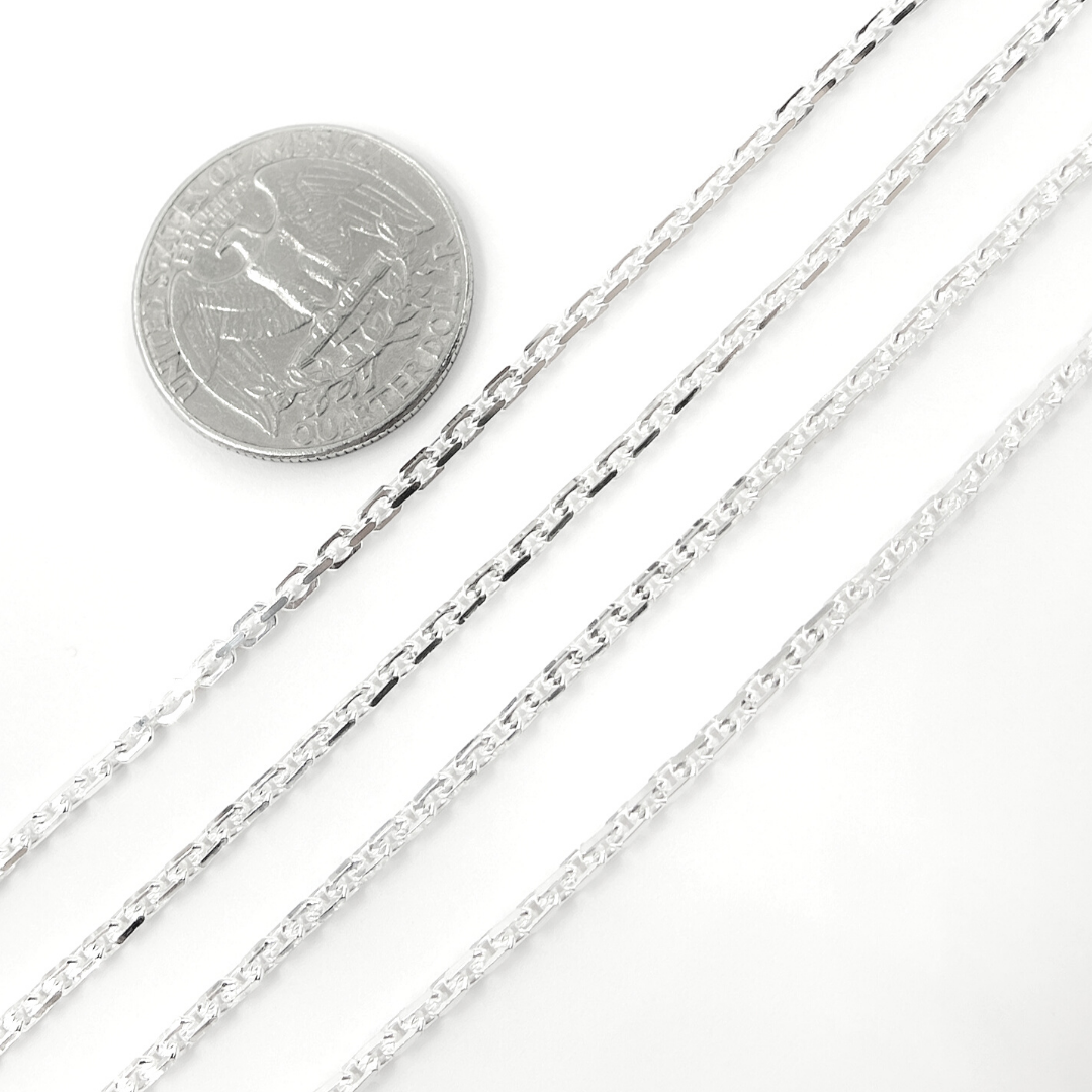 925 Sterling Silver Thick Cable Chain. Z37SS