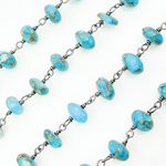 Load image into Gallery viewer, Cooper Turquoise Oxidized Wire Chain. TRQ40
