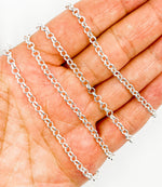 Load image into Gallery viewer, 925 Sterling Silver Round 3mm Link Chain. V116SS
