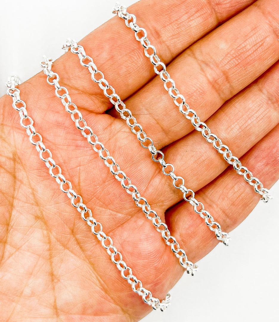 925 Sterling Silver Round 3mm Link Chain. V116SS